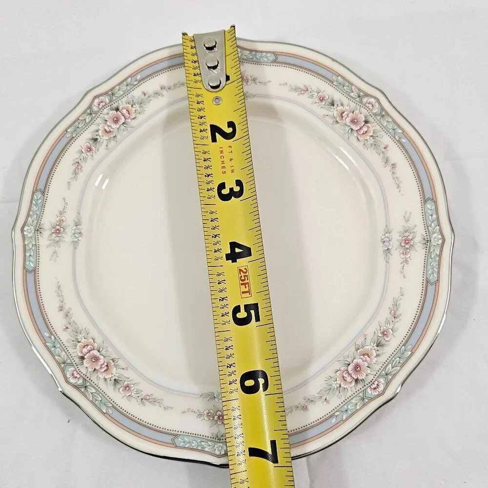 Noritake Rothschild Ivory China Platinum Band Bread & Butter Plates – Set of 4